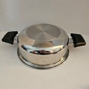 MCM Lustre Craft West End Stainless Steel Lid 8 Inch Round Steamer USA